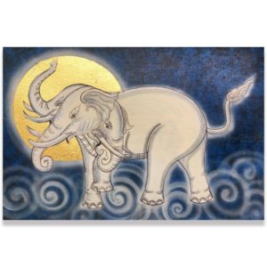 Tableau Peinture Thailande Elephant Art Mythical Erawan God