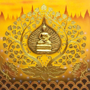 Tableau Peinture Thailande Golden Buddha Canvas Painting